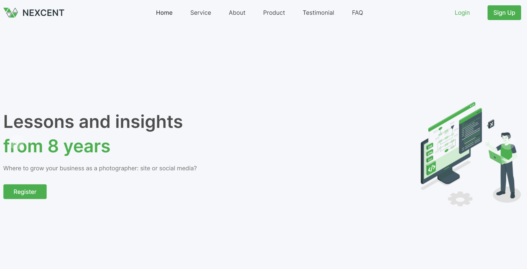 Nexcent Website Project - React JS